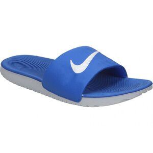 NWT Nike Kawa Little/Big Kids' Slides, Hyper Cobalt/White, 7 US